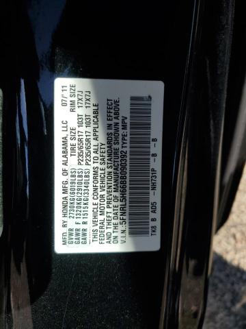 5FNRL5H66BB090392 - 2011 HONDA ODYSSEY EXL BLACK photo 13