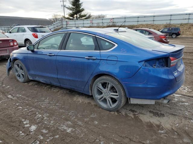 3FA6P0VP9HR178292 - 2017 FORD FUSION SPORT BLUE photo 2