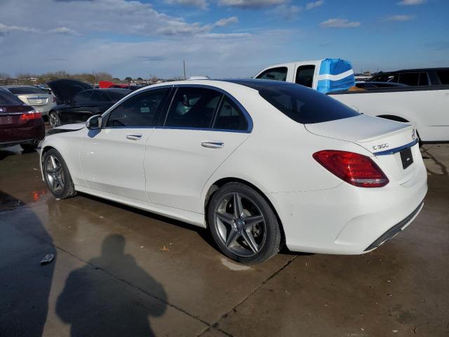 55SWF4JB2FU071225 - 2015 MERCEDES-BENZ C 300 WHITE photo 2