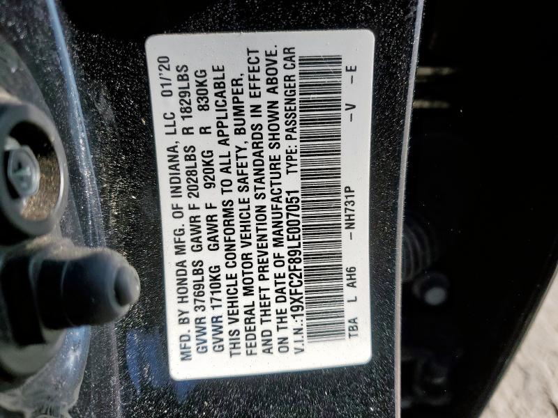 19XFC2F89LE007051 - 2020 HONDA CIVIC SPORT Qara foto 13