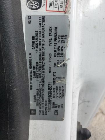 1GCCSBF91C8145871 - 2012 CHEVROLET COLORADO WHITE photo 12