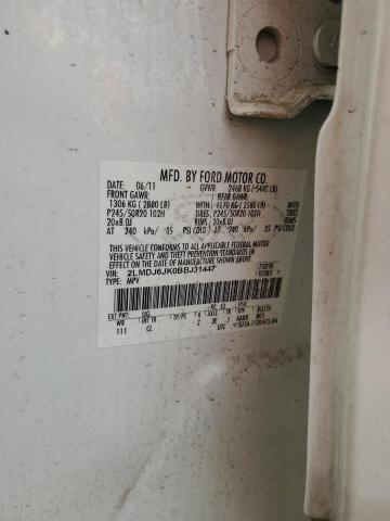 2LMDJ6JK0BBJ31447 - 2011 LINCOLN MKX WHITE photo 13