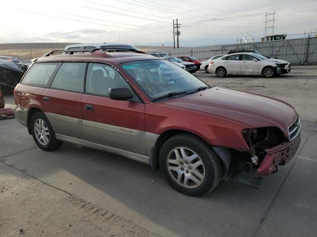 4S3BH665427621498 - 2002 SUBARU LEGACY OUTBACK BURGUNDY photo 4