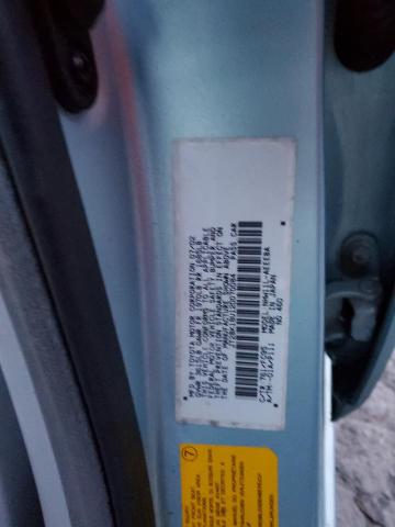 JT2BK18U120070084 - 2002 TOYOTA PRIUS BLUE photo 12