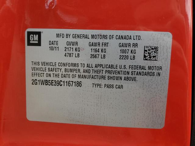 2G1WB5E39C1167186 - 2012 CHEVROLET IMPALA LT RED photo 12