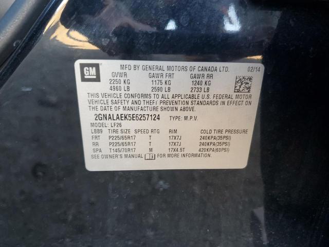 2GNALAEK5E6257124 - 2014 CHEVROLET EQUINOX LS Қара фото 12