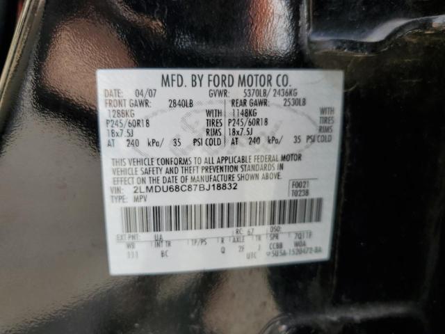 2LMDU68C87BJ18832 - 2007 LINCOLN MKX BLACK photo 14