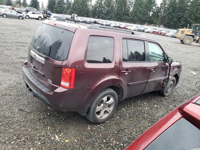 5FNYF4H52CB018319 - 2012 HONDA PILOT EXL BURGUNDY photo 3