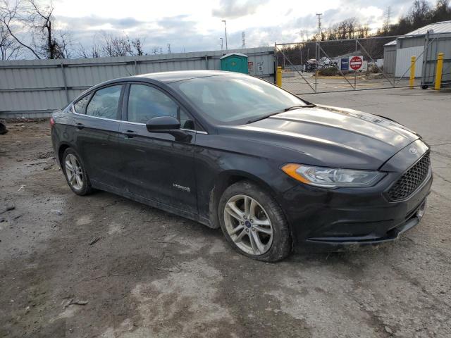 3FA6P0LU2JR115906 - 2018 FORD FUSION SE HYBRID BLACK photo 4