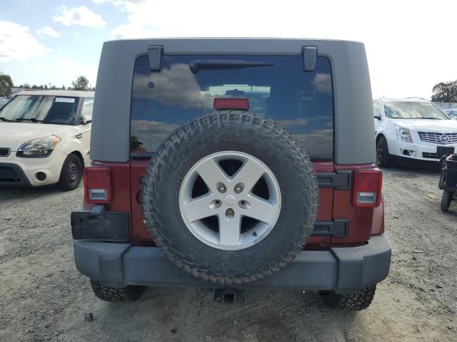 1J4GA59147L157313 - 2007 JEEP WRANGLER SAHARA Rojo foto 6