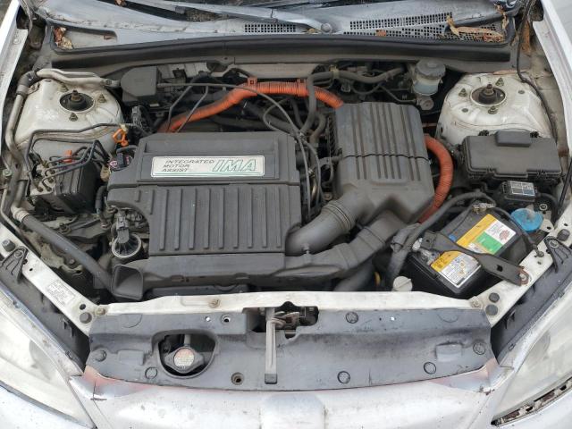 JHMES96625S020275 - 2005 HONDA CIVIC HYBRID WHITE photo 11