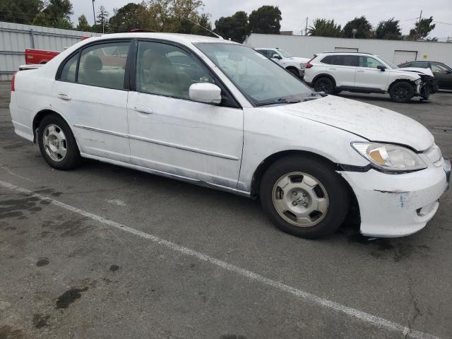 JHMES96625S020275 - 2005 HONDA CIVIC HYBRID WHITE photo 4