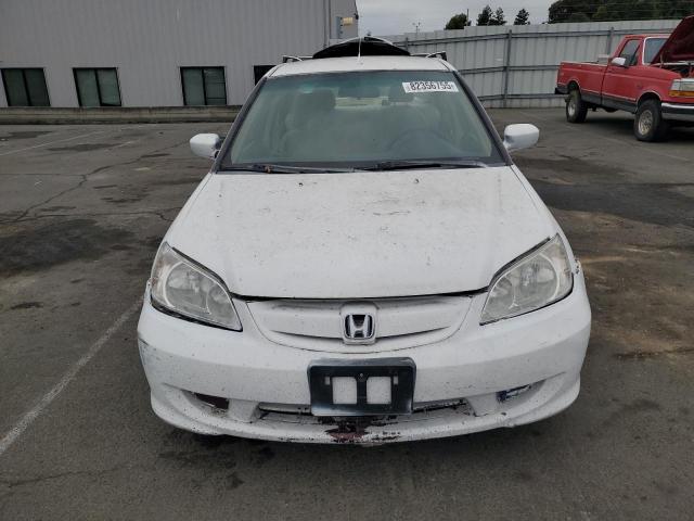 JHMES96625S020275 - 2005 HONDA CIVIC HYBRID WHITE photo 5