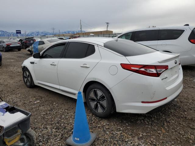 KNAGM4AD9D5047397 - 2013 KIA OPTIMA HYBRID WHITE photo 2