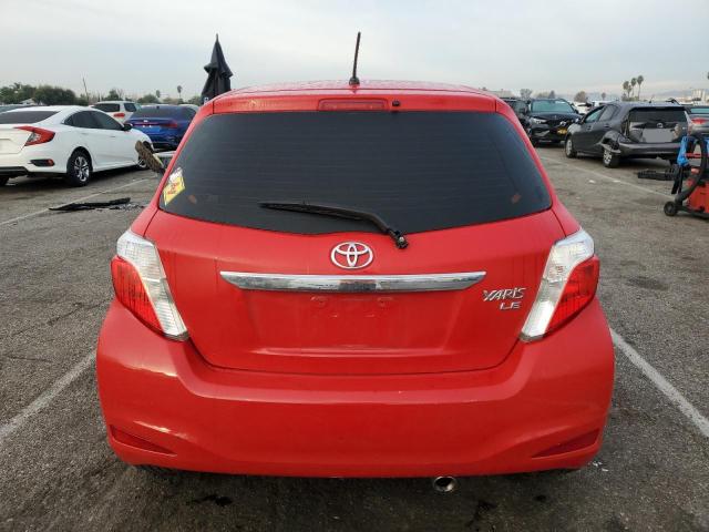 VNKKTUD37EA002347 - 2014 TOYOTA YARIS RED photo 6