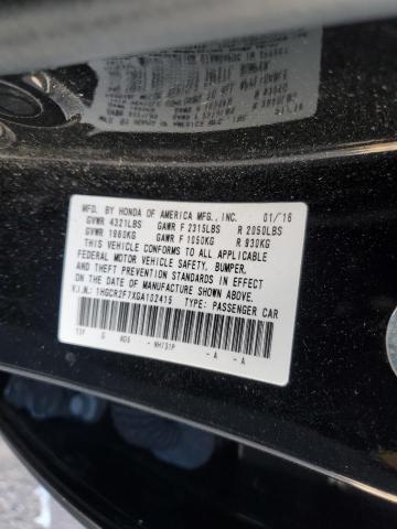 1HGCR2F7XGA102415 - 2016 HONDA ACCORD EX 黑色 照片 12