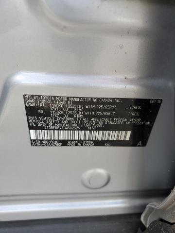 2T3RFREV7GW502525 - 2016 TOYOTA RAV4 XLE SILVER photo 14