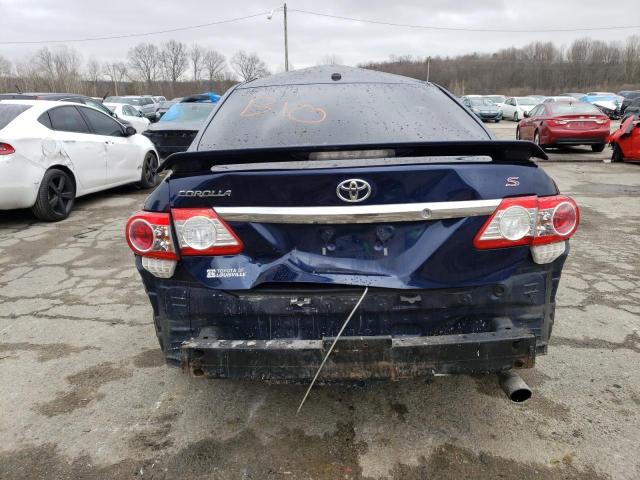 2T1BU4EE5BC672475 - 2011 TOYOTA COROLLA BASE BLUE photo 6