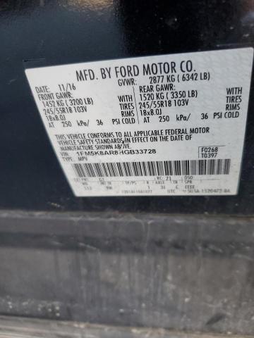 1FM5K8AR8HGB33728 - 2017 FORD EXPLORER POLICE INTERCEPTOR 双色 照片 12