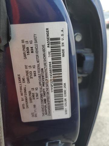 1YVGF22C1X5885994 - 1999 MAZDA 626 ES BLUE photo 12