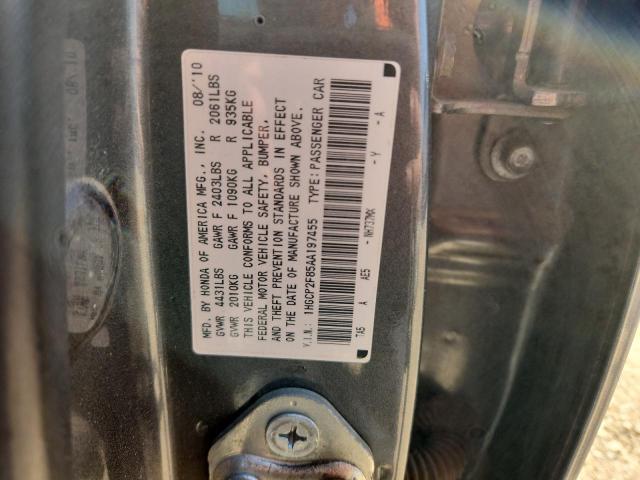 1HGCP2F85AA197455 - 2010 HONDA ACCORD EXL SILVER photo 12