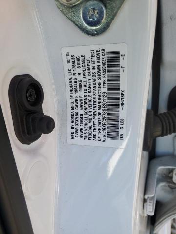 19XFC2F78GE201129 - 2016 HONDA CIVIC EX WHITE photo 12