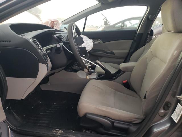 19XFB2F55DE001399 - 2013 HONDA CIVIC LX GRAY photo 7