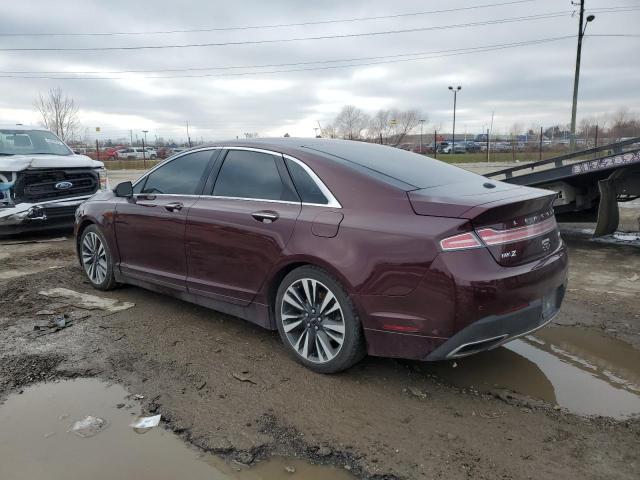 3LN6L5F97HR630450 - 2017 LINCOLN MKZ RESERVE BURGUNDY photo 2