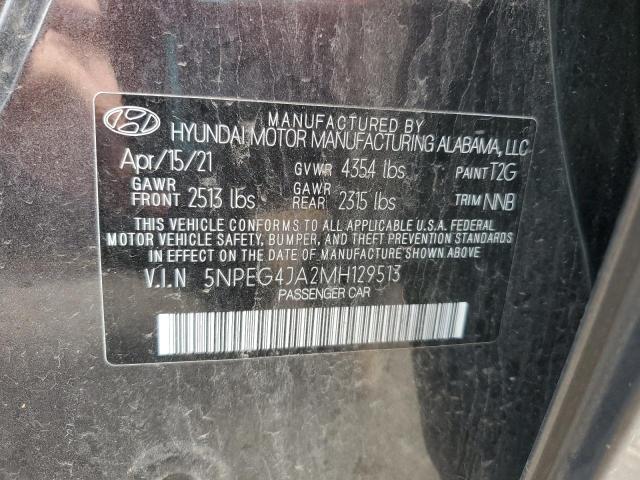 5NPEG4JA2MH129513 - 2021 HYUNDAI SONATA SE Графитовый фото 13