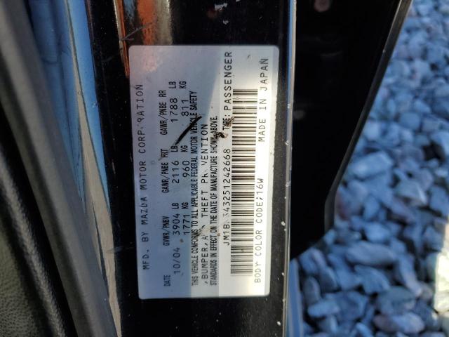 JM1BK343251242668 - 2005 MAZDA 3 HATCHBACK Қара фото 12