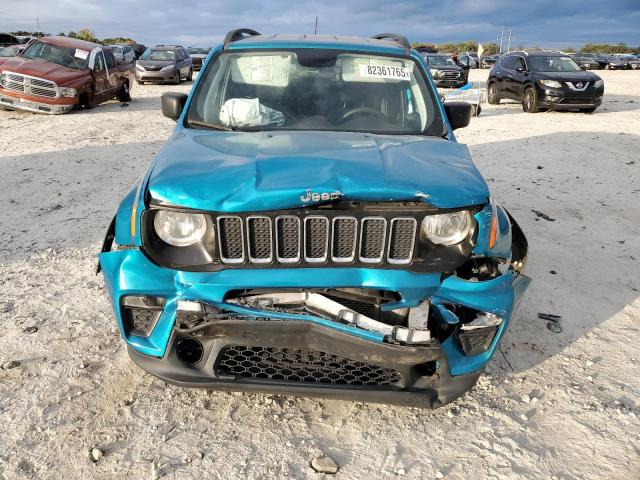 ZACNJAAB7KPK56719 - 2019 JEEP RENEGADE SPORT Синьо-зелений фото 5