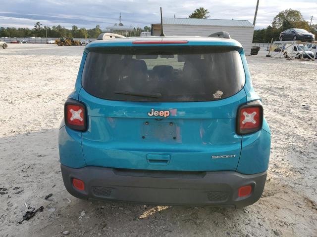 ZACNJAAB7KPK56719 - 2019 JEEP RENEGADE SPORT Синьо-зелений фото 6
