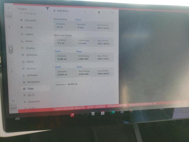 7SAXCDE54NF364774 - 2022 TESLA MODEL X თეთრი ფოტო 9