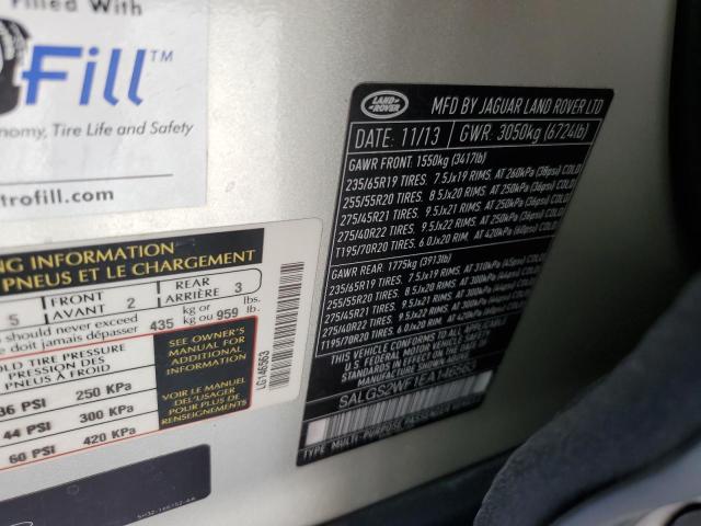 SALGS2WF1EA146563 - 2014 LAND ROVER RANGE ROVE HSE SILVER photo 13