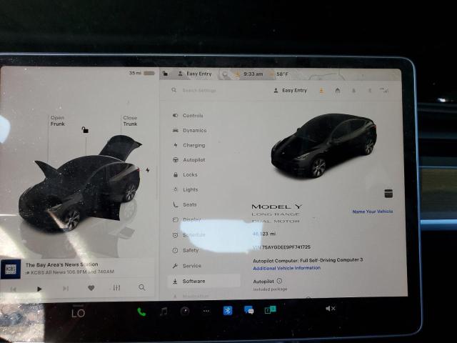 7SAYGDEE9PF741725 - 2023 TESLA MODEL Y BLACK photo 9