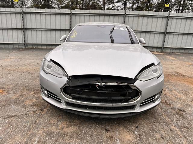 5YJSA1E17FF111670 - 2015 TESLA MODEL S SILVER photo 6