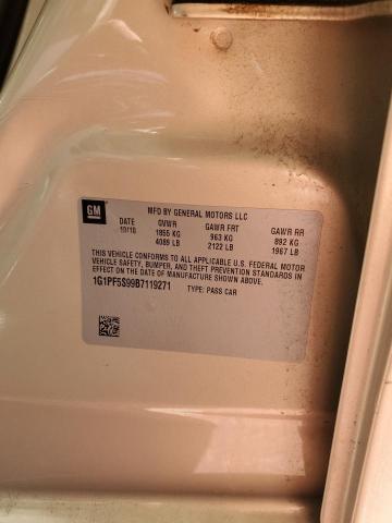 1G1PF5S99B7119271 - 2011 CHEVROLET CRUZE LT თაფლისფერი ფოტო 12