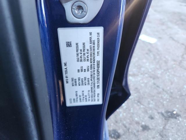 5YJ3E1EA3PF489852 - 2023 TESLA MODEL 3 ლურჯი ფოტო 12