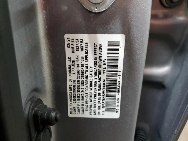 7FART6H52ME013474 - 2021 HONDA CR-V EX SILVER photo 12