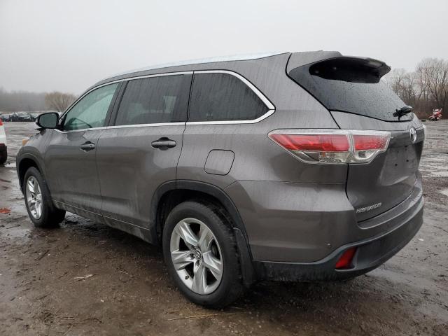 5TDDKRFH9GS337206 - 2016 TOYOTA HIGHLANDER LIMITED GRAY photo 2