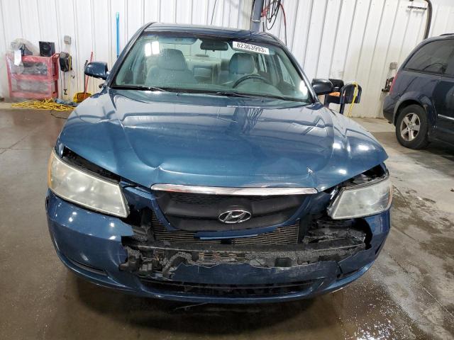 5NPET46C07H264077 - 2007 HYUNDAI SONATA GLS BLUE photo 5