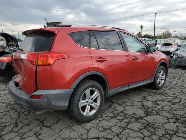2T3WFREV7EW101525 - 2014 TOYOTA RAV4 XLE RED photo 3