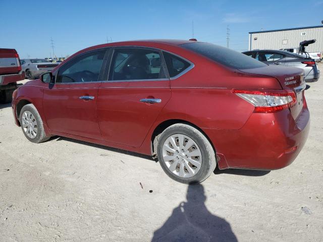 3N1AB7AP9FL682782 - 2015 NISSAN SENTRA S RED photo 2