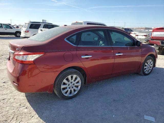 3N1AB7AP9FL682782 - 2015 NISSAN SENTRA S RED photo 3