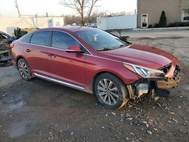 5NPE34AF1FH112857 - 2015 HYUNDAI SONATA SPORT RED photo 4