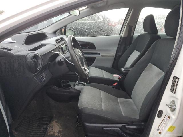 JTDKDTB3XC1526608 - 2012 TOYOTA PRIUS C WHITE photo 7