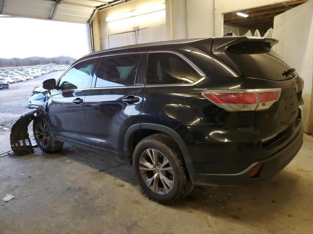 5TDKKRFH1FS104670 - 2015 TOYOTA HIGHLANDER XLE BLACK photo 2
