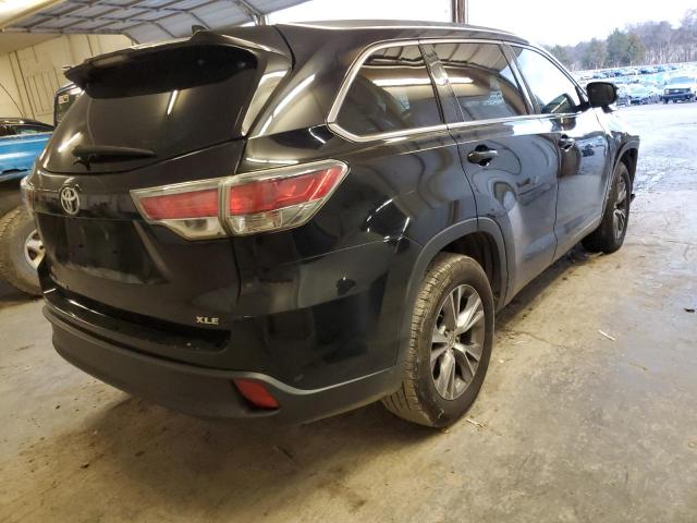 5TDKKRFH1FS104670 - 2015 TOYOTA HIGHLANDER XLE BLACK photo 3