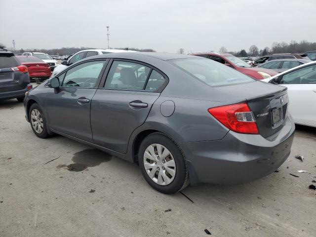 19XFB2F5XCE316911 - 2012 HONDA CIVIC LX GRAY photo 2