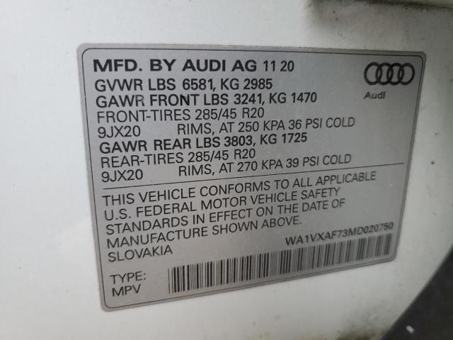 WA1VXAF73MD020750 - 2021 AUDI Q7 PRESTIGE 白色 照片 13